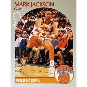 MARK JACKSON "ERROR" MENENDEZ BROTHERS 1990 NBA HOOPS #205, NEW YORK KNICKS